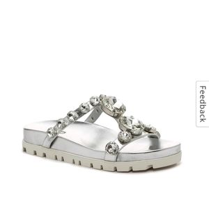 Silver gem sandals